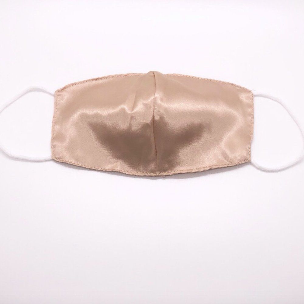 Gold Champagne Silk Face Mask (OS)